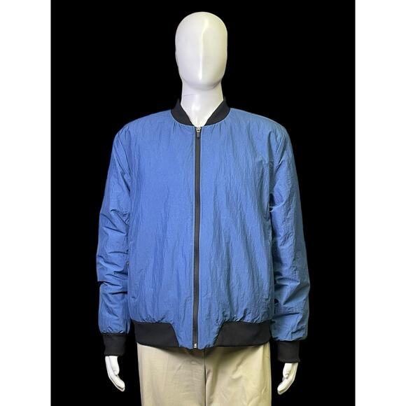 FLX Lightweight Bomber Jacket City Denim Blue Size XL New with Tag - Picture 1 of 9